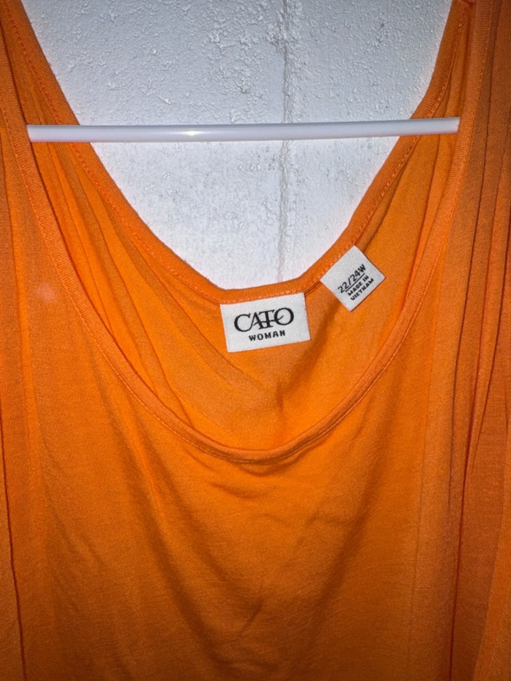 Cato Orange Cold-Shoulder Ruffle Tank Top - Picture 2 of 3